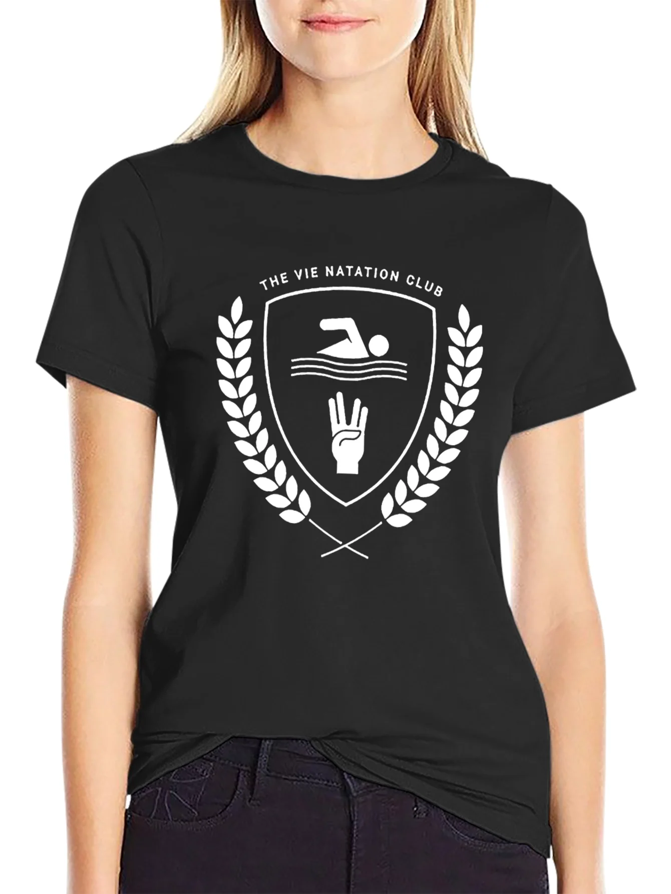 Vie Natation Club Graphic T-Shirt - Black