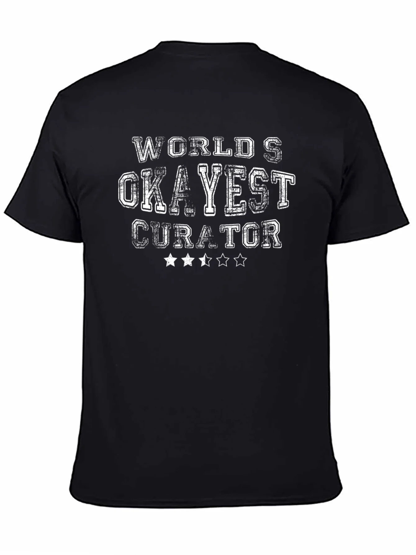 Worlds Okayest Curator Black T-Shirt