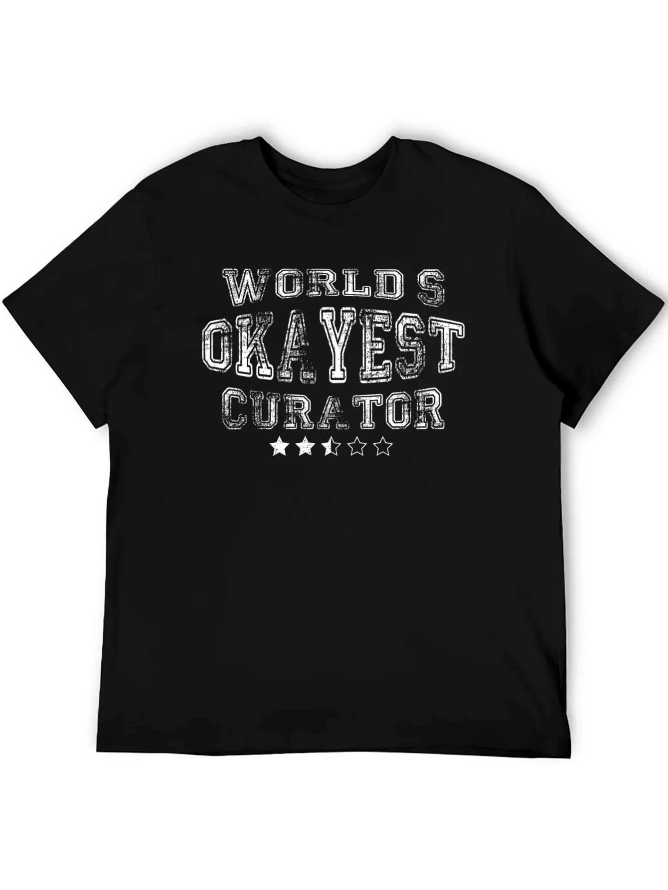 Worlds Okayest Curator Black T-Shirt