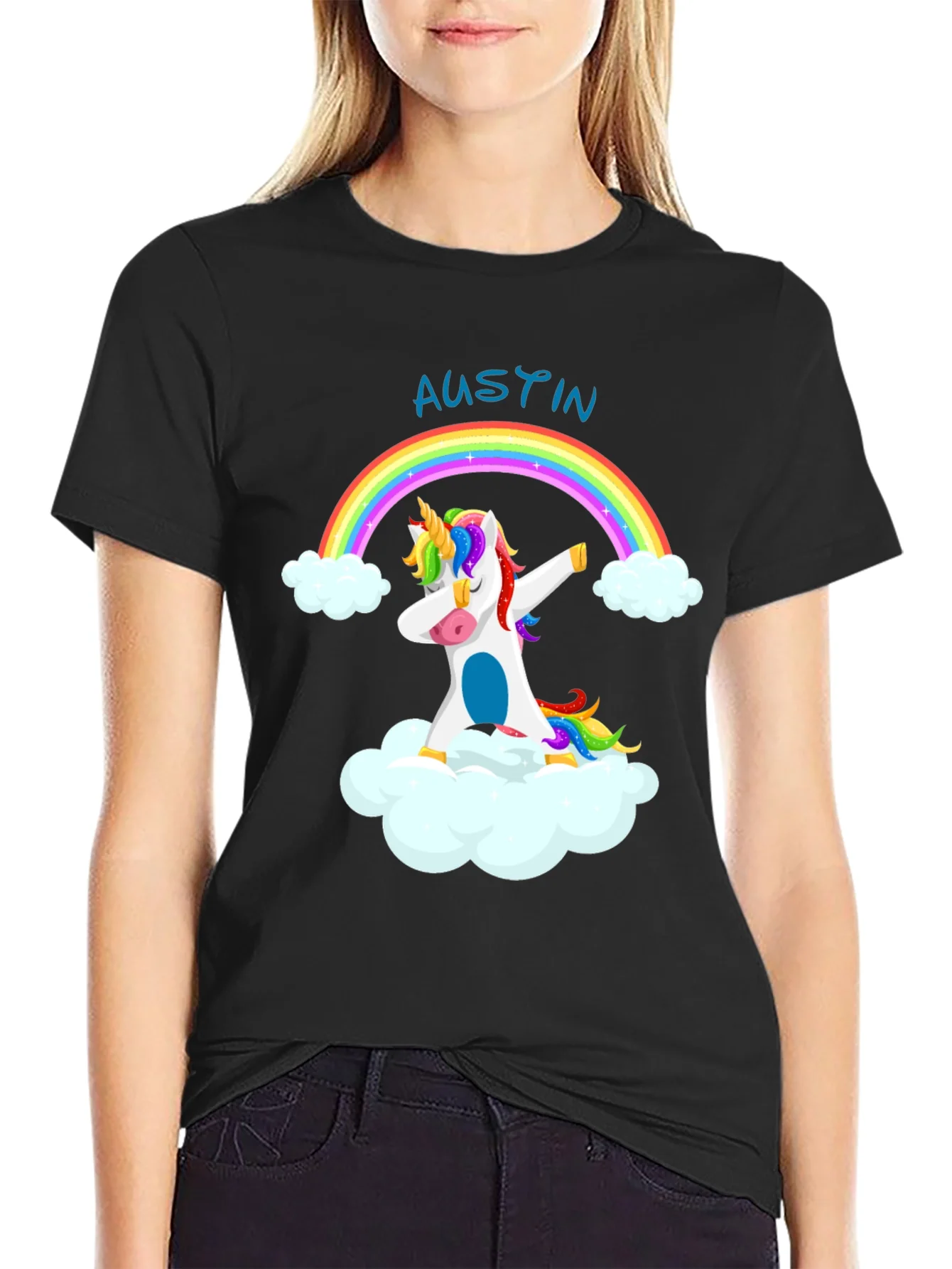Unicorn Rainbow T-Shirt: Austin Personalized!