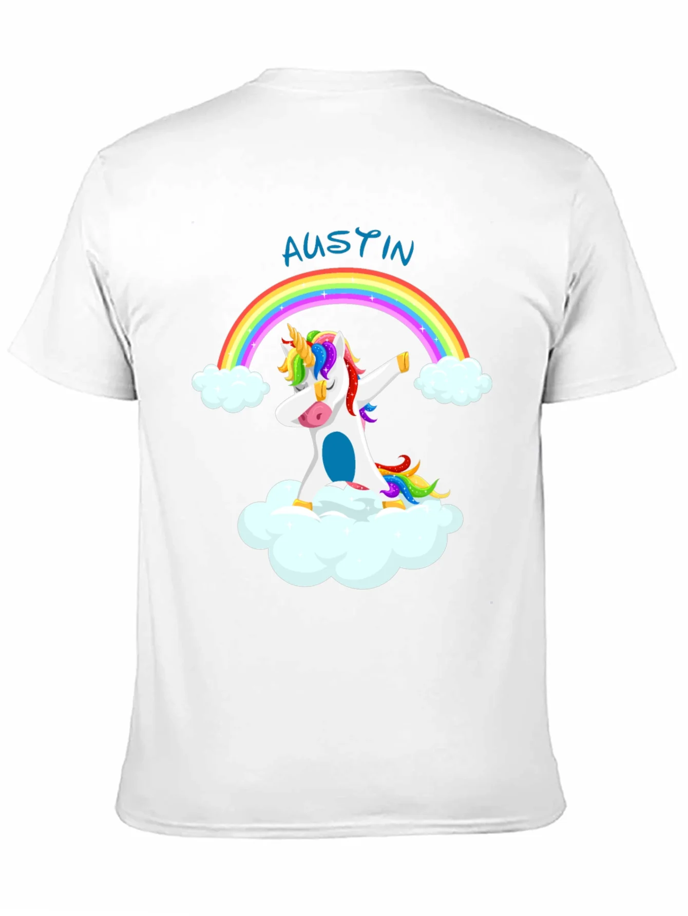 Unicorn Rainbow T-Shirt: Austin Personalized!