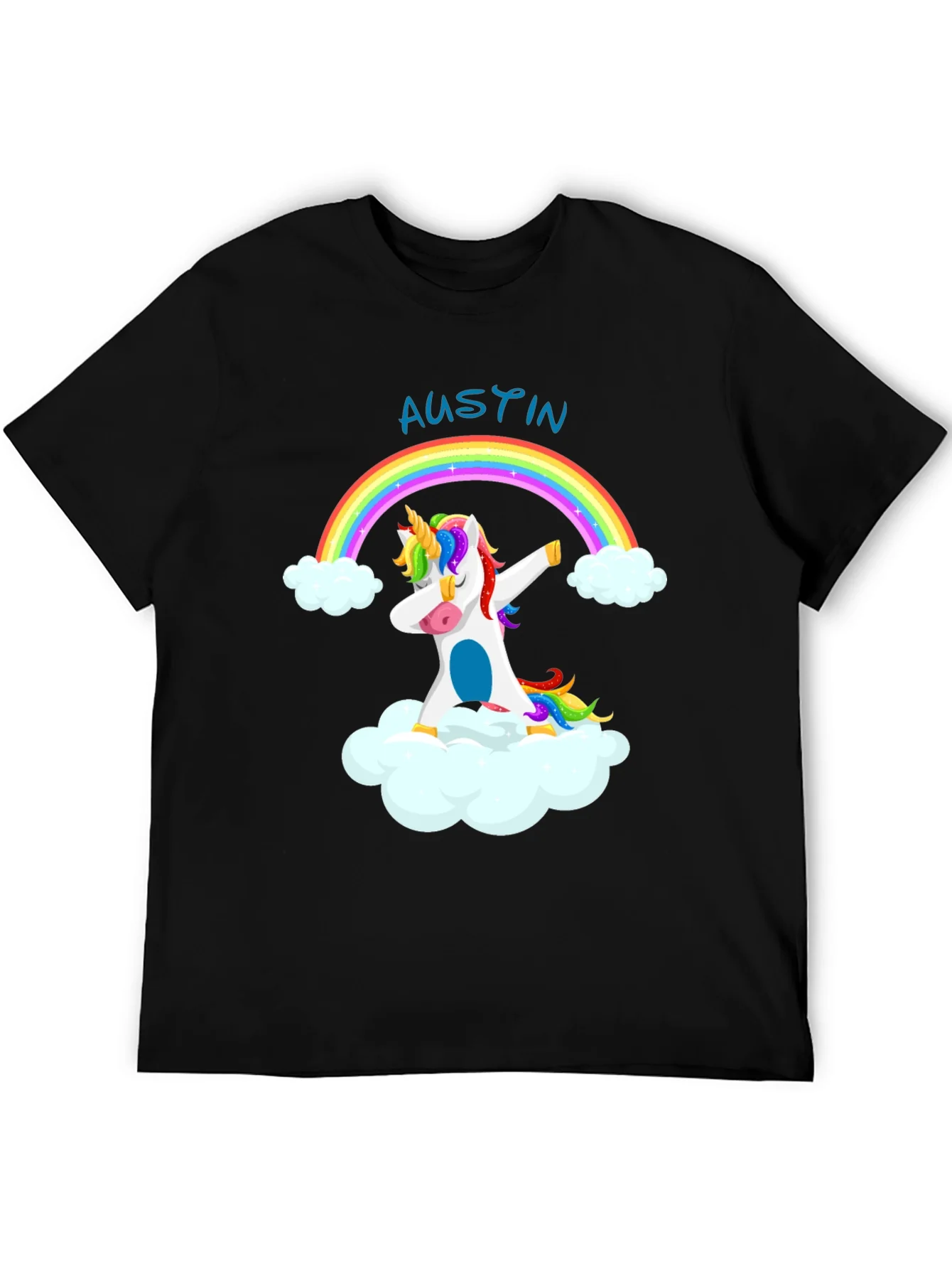 Unicorn Rainbow T-Shirt: Austin Personalized!