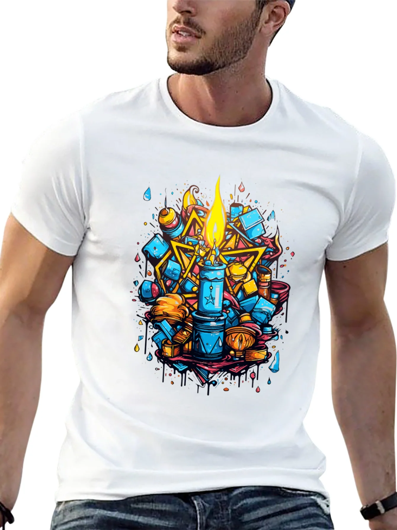 Artistic Candle Design Tee