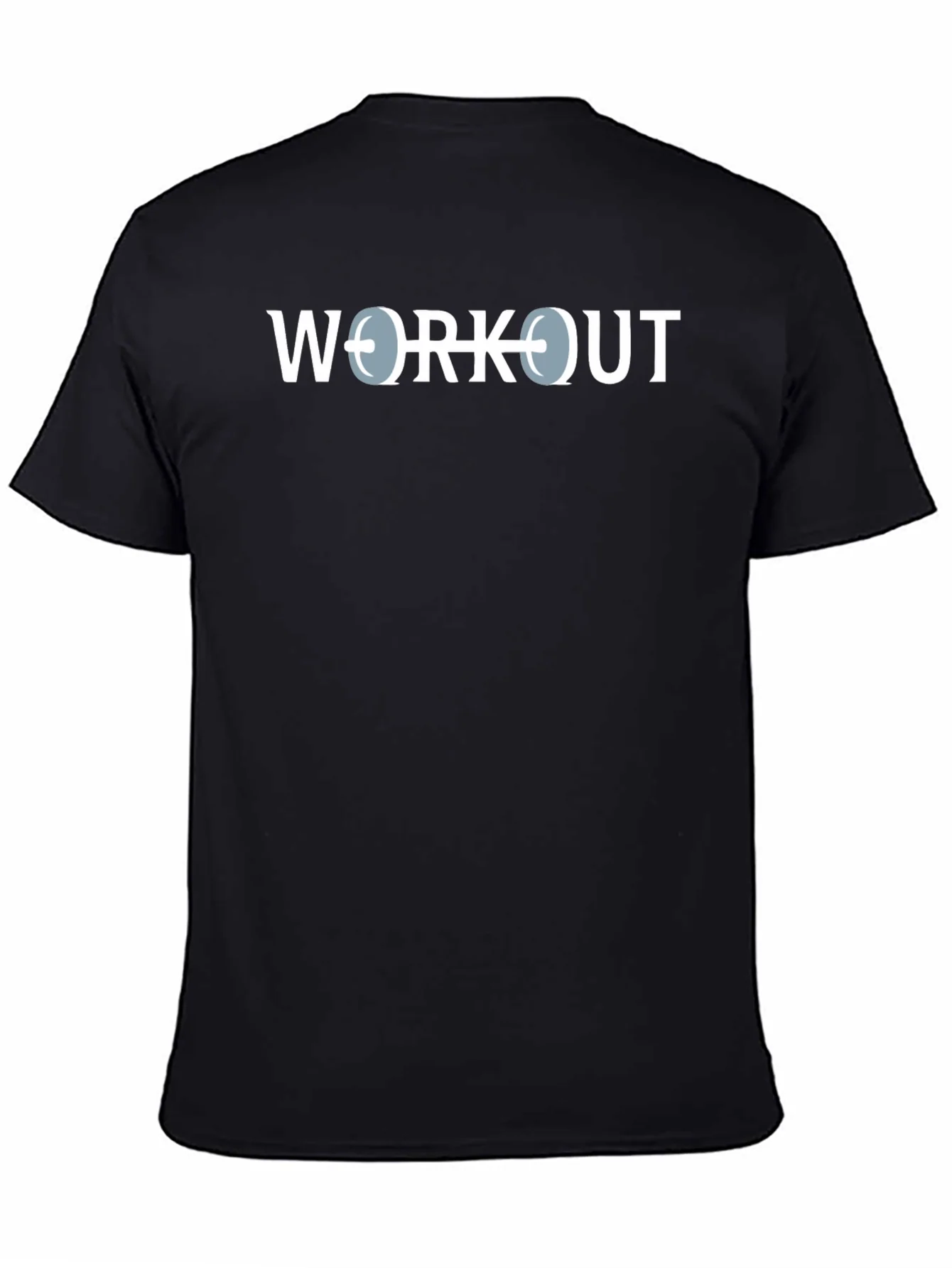Workout Gym T-Shirt - Black Cotton Fitness Tee