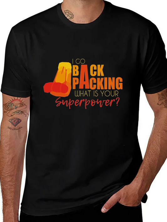 Backpacking Superpower Graphic T-Shirt