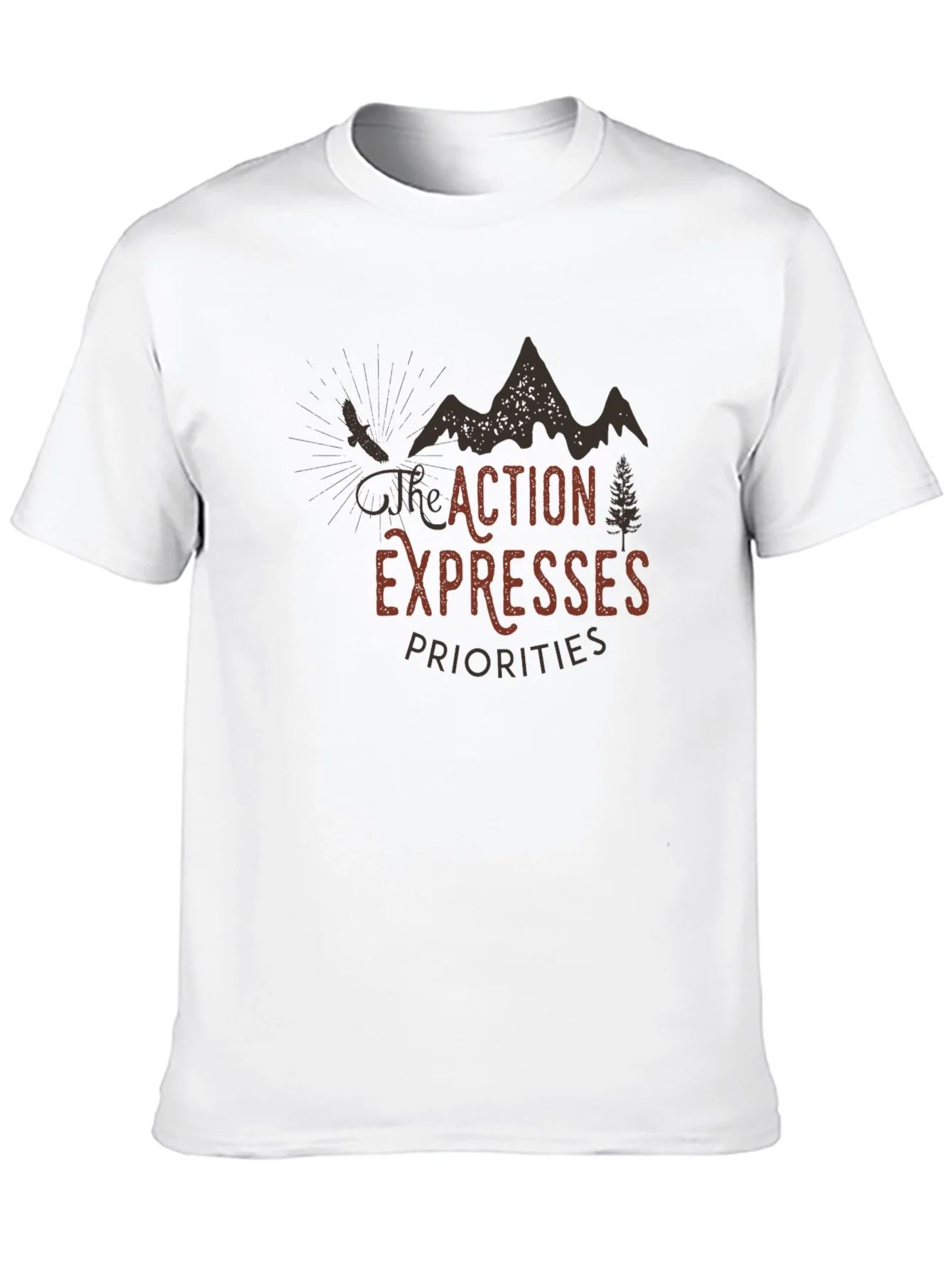 Action Expresses Priorities Graphic Tee