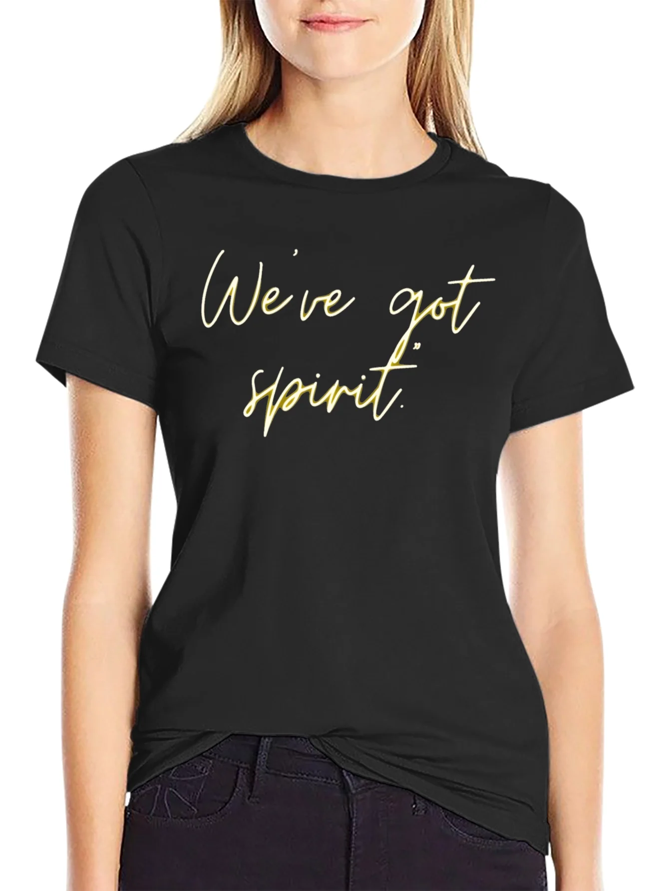 Weve Got Spirit Black Graphic Tee