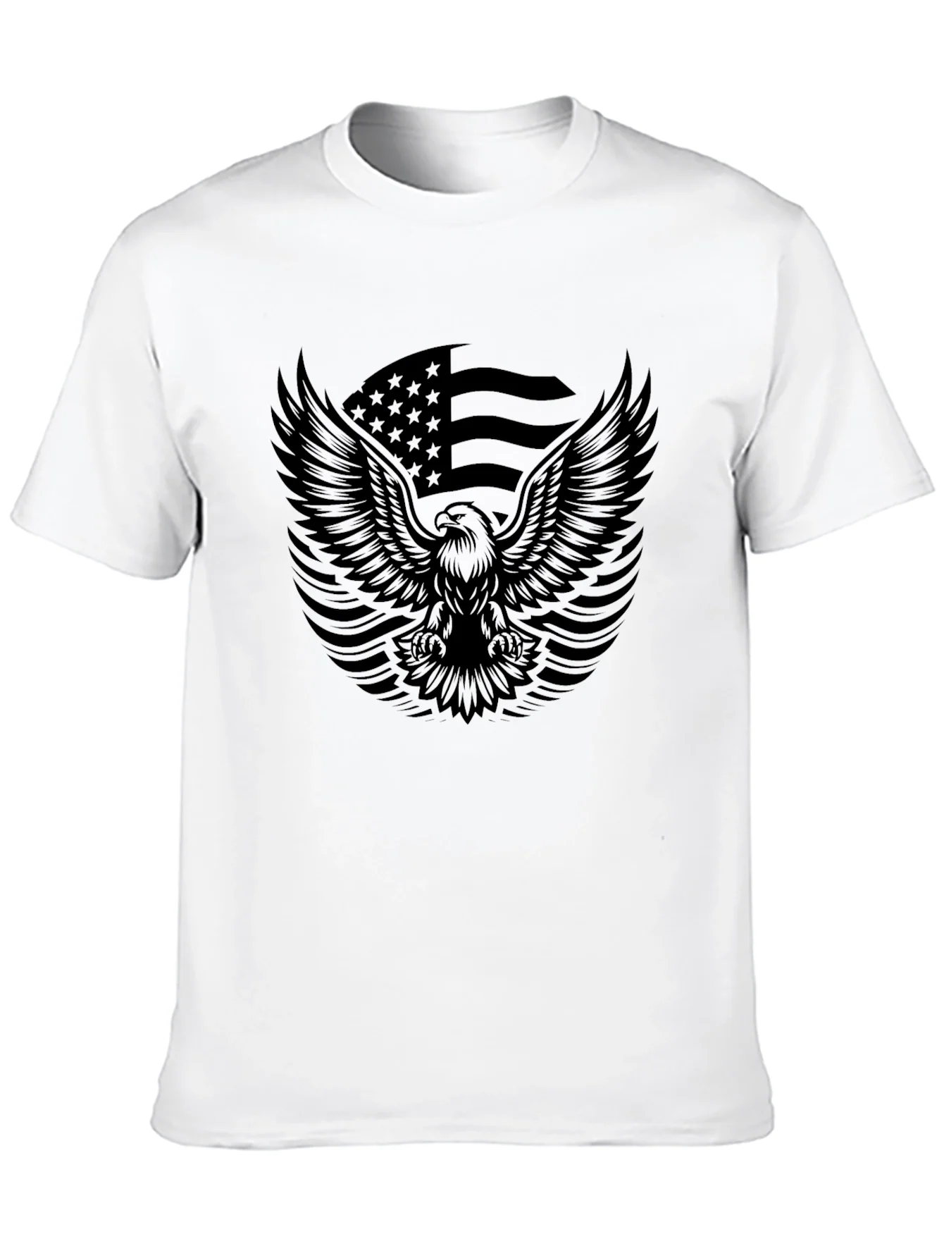 American Eagle Flag Graphic Black T-Shirt