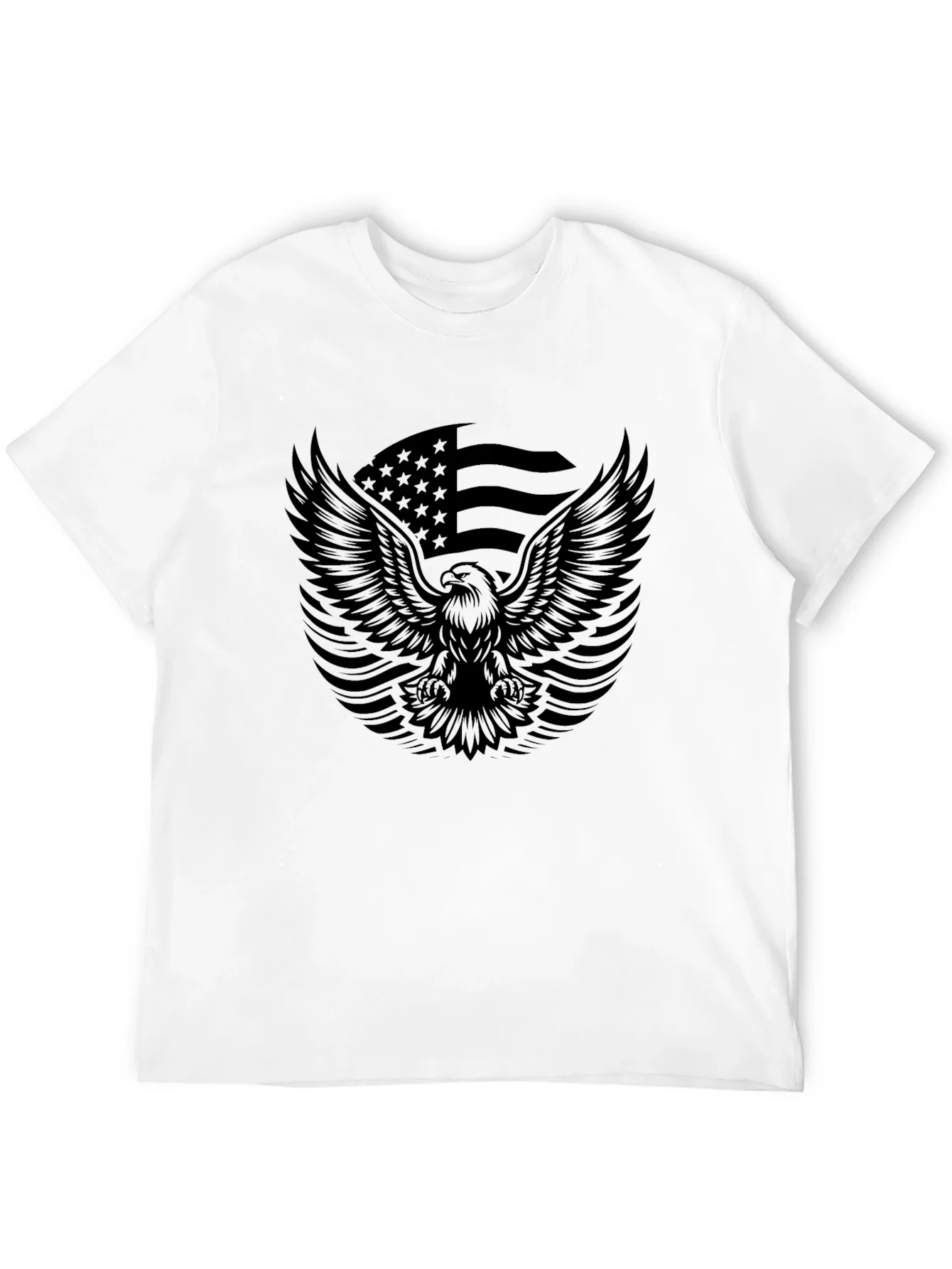 American Eagle Flag Graphic Black T-Shirt