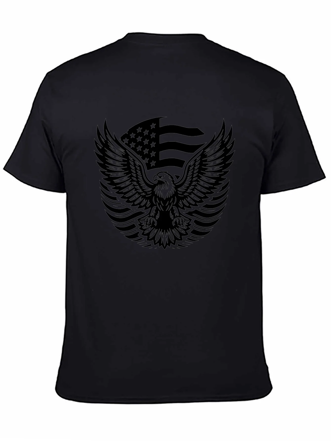 American Eagle Flag Graphic Black T-Shirt