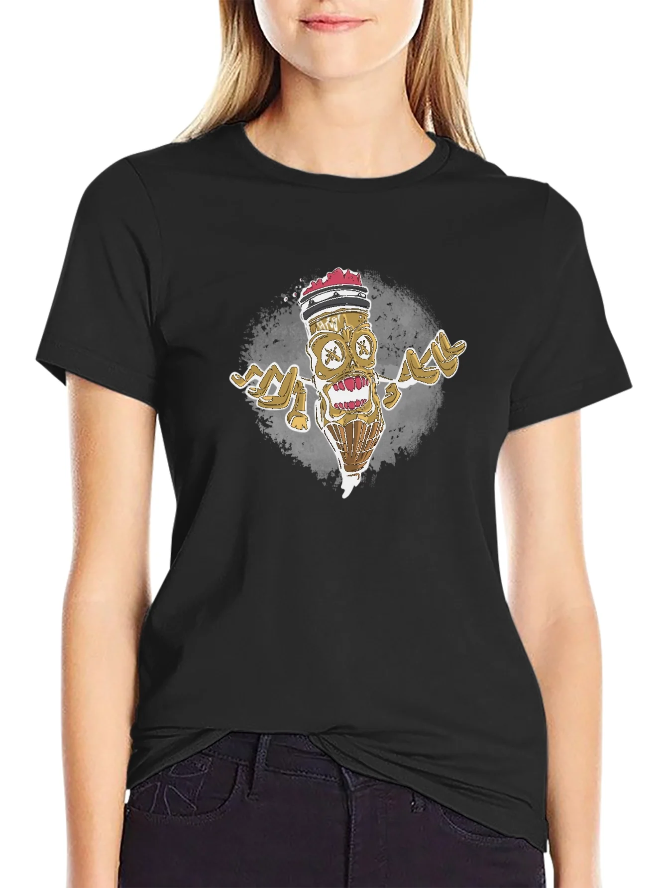 Zombie Pencil Graphic Tee - Cool Artistic Design