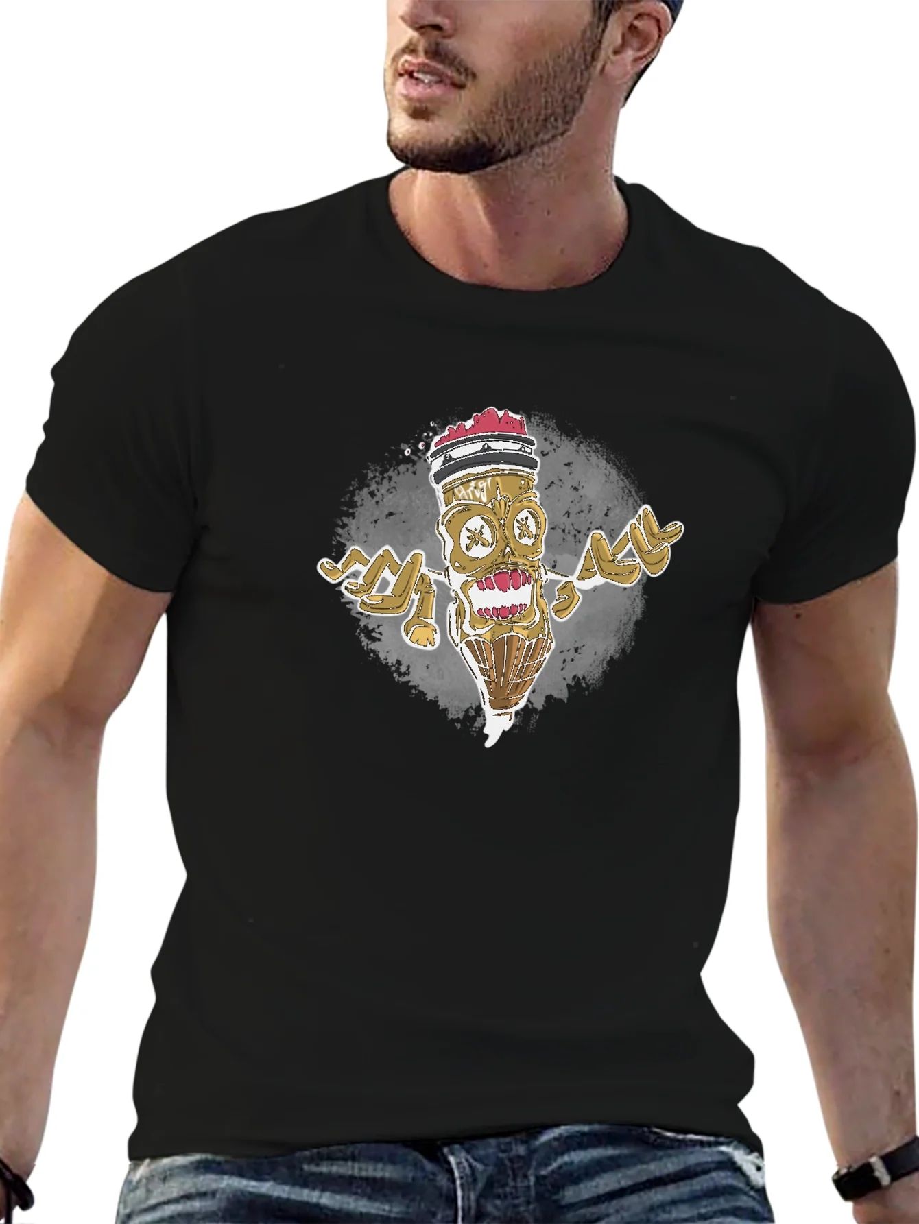 Zombie Pencil Graphic Tee - Cool Artistic Design