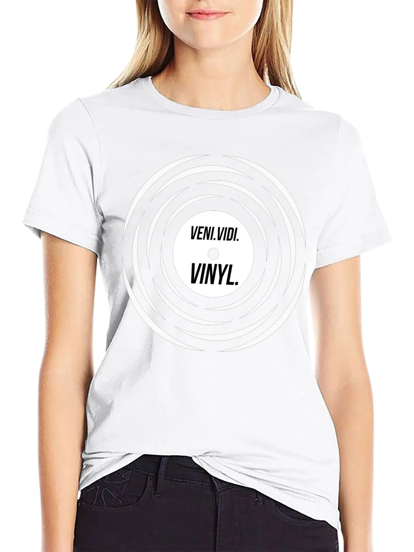 Veni Vidi Vinyl Black Graphic Tee