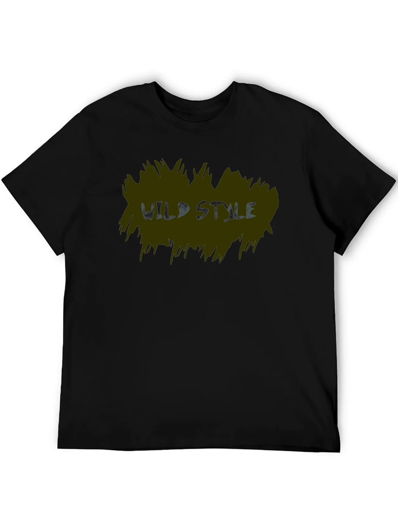 Wild Style Graphic Print Black T-Shirt