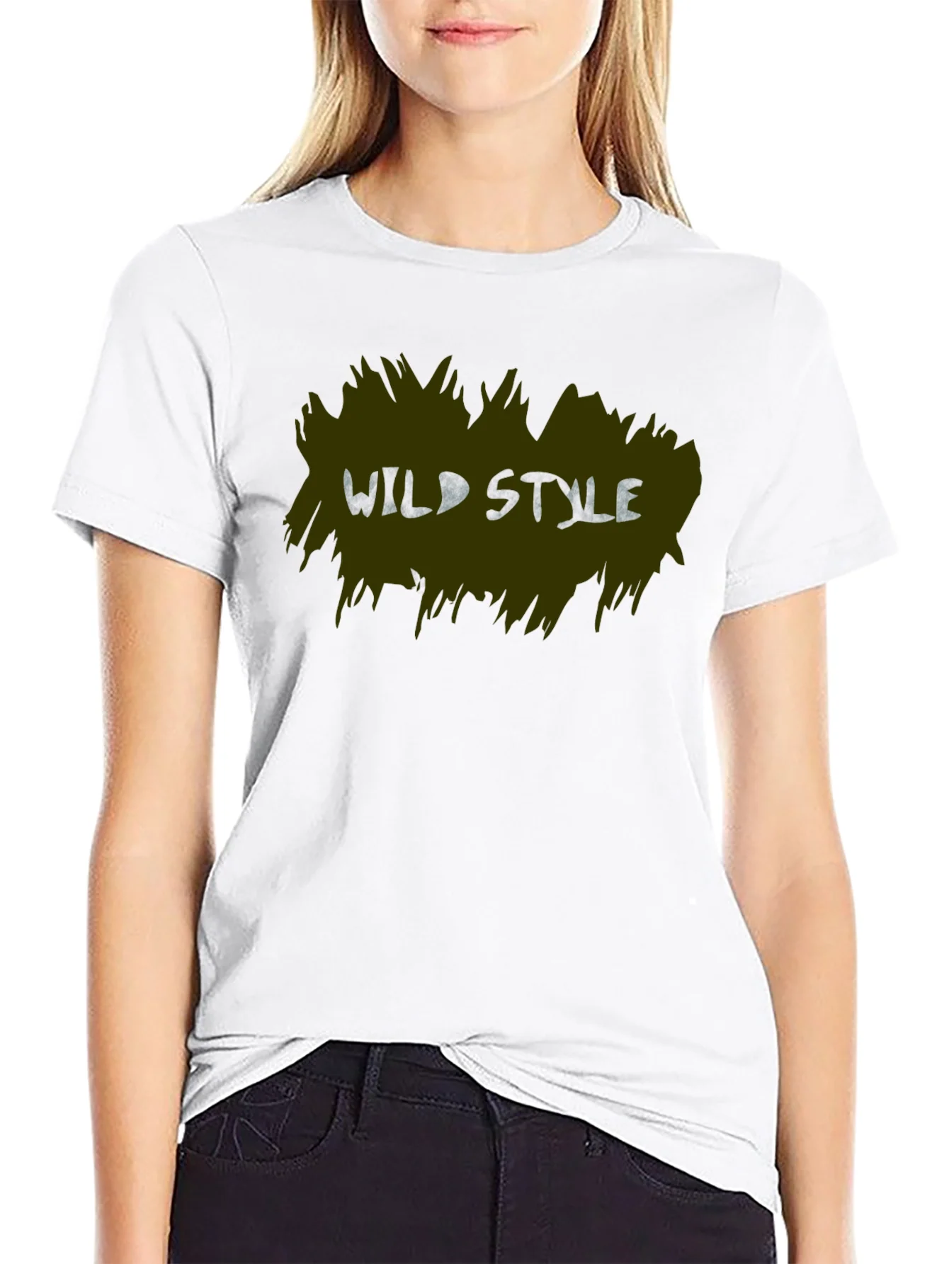 Wild Style Graphic Print Black T-Shirt