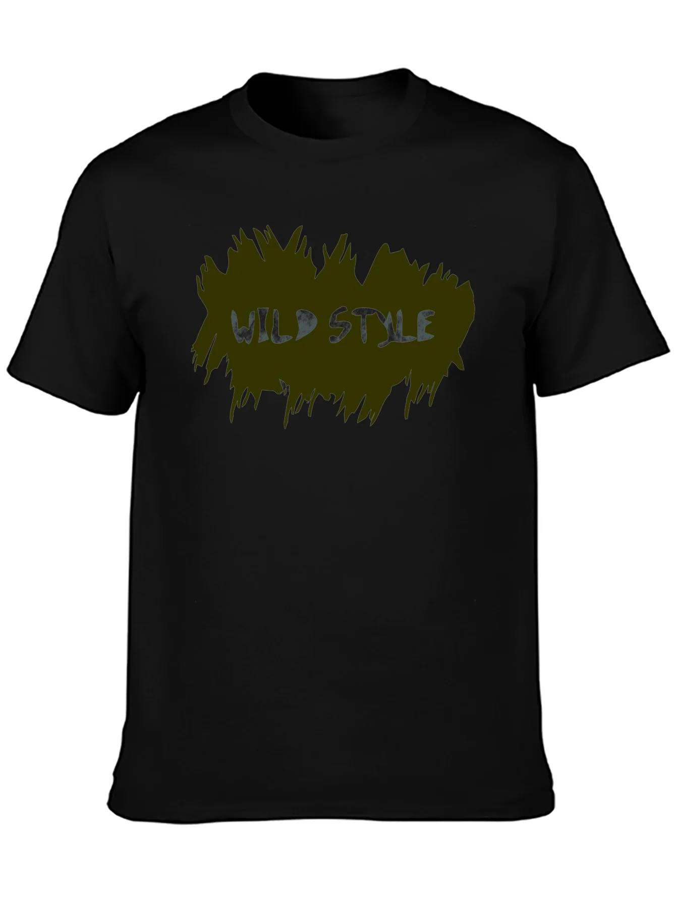 Wild Style Graphic Print Black T-Shirt