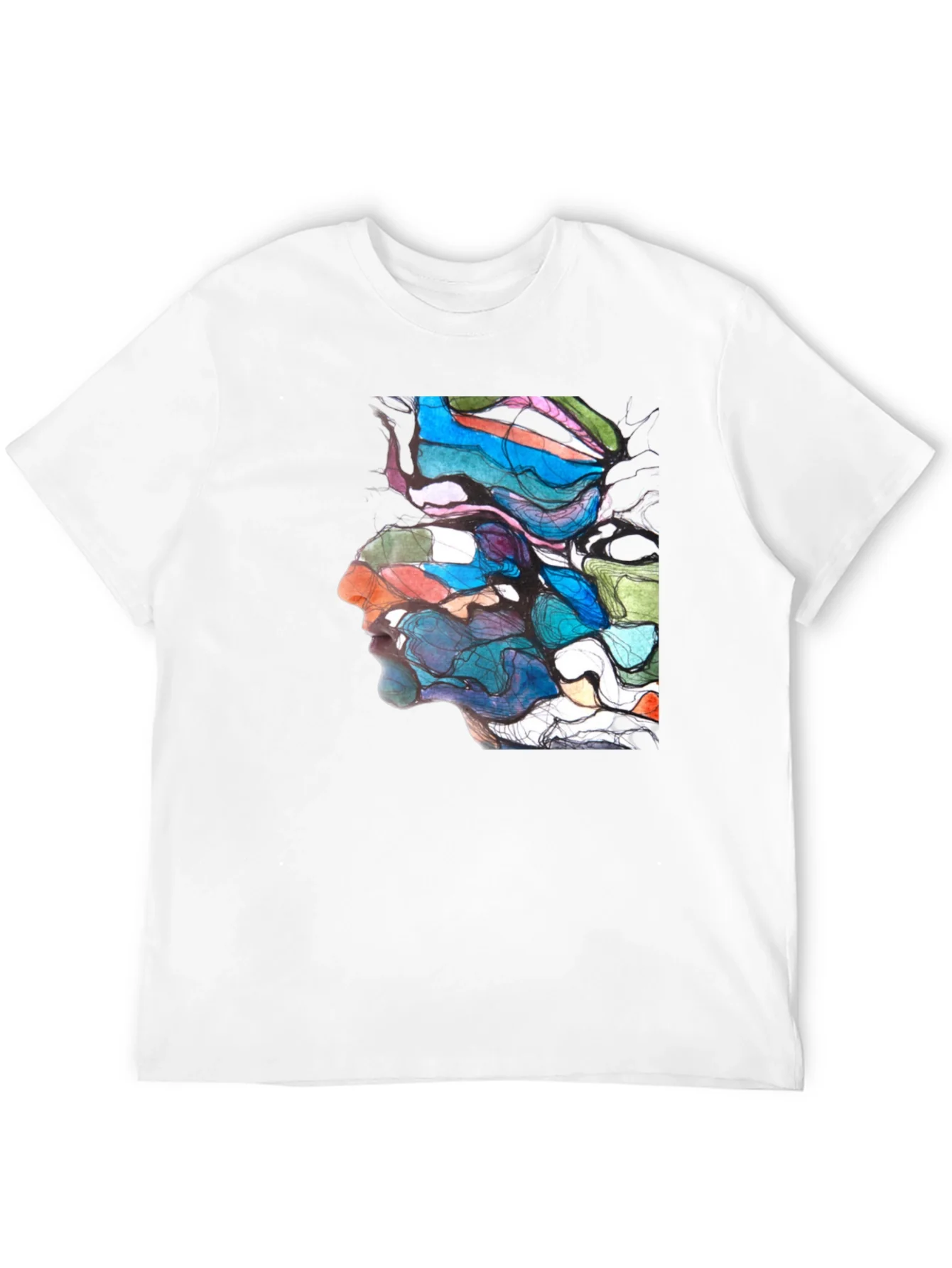 Abstract Face Art Graphic T-Shirt