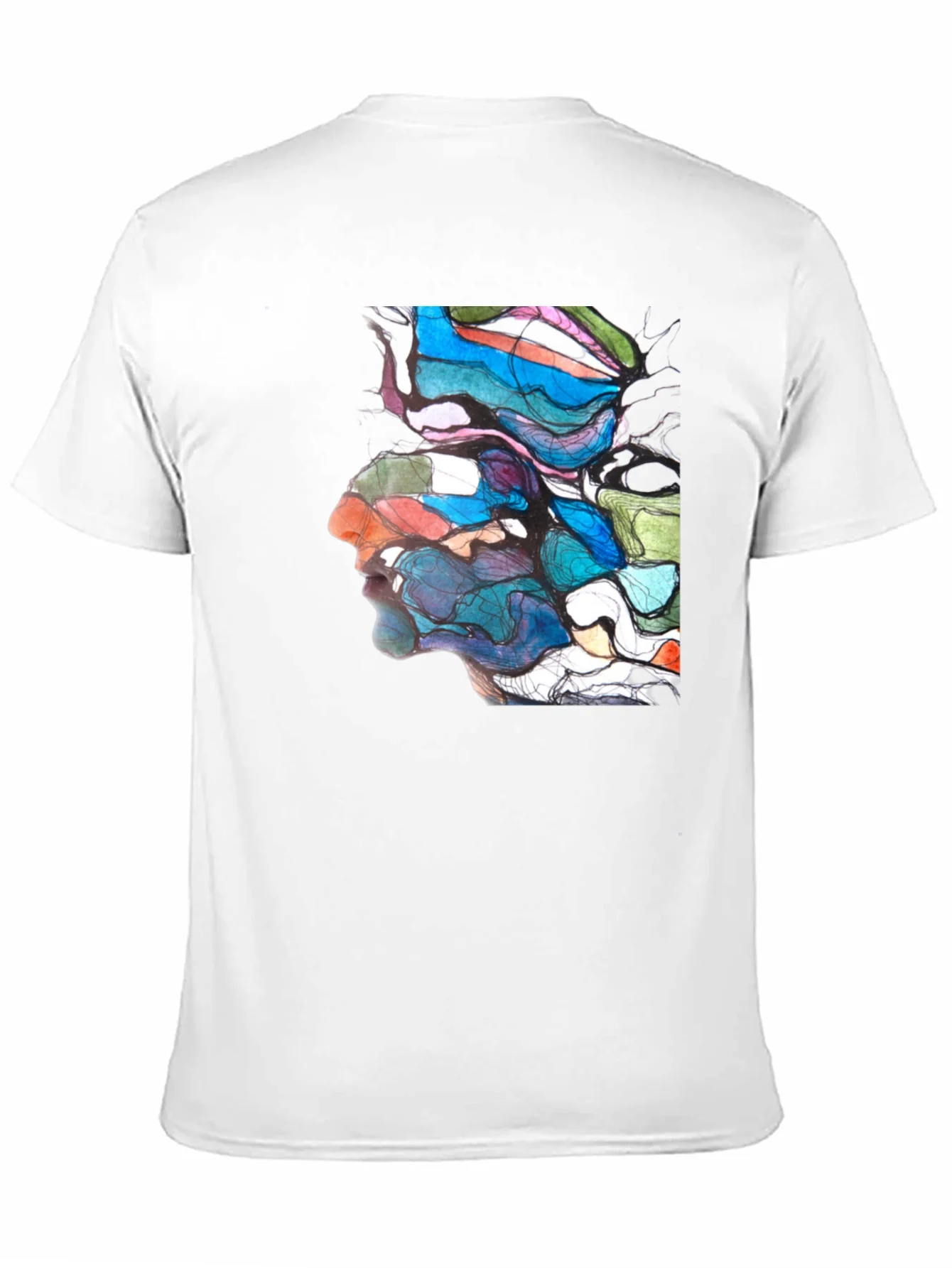 Abstract Face Art Graphic T-Shirt