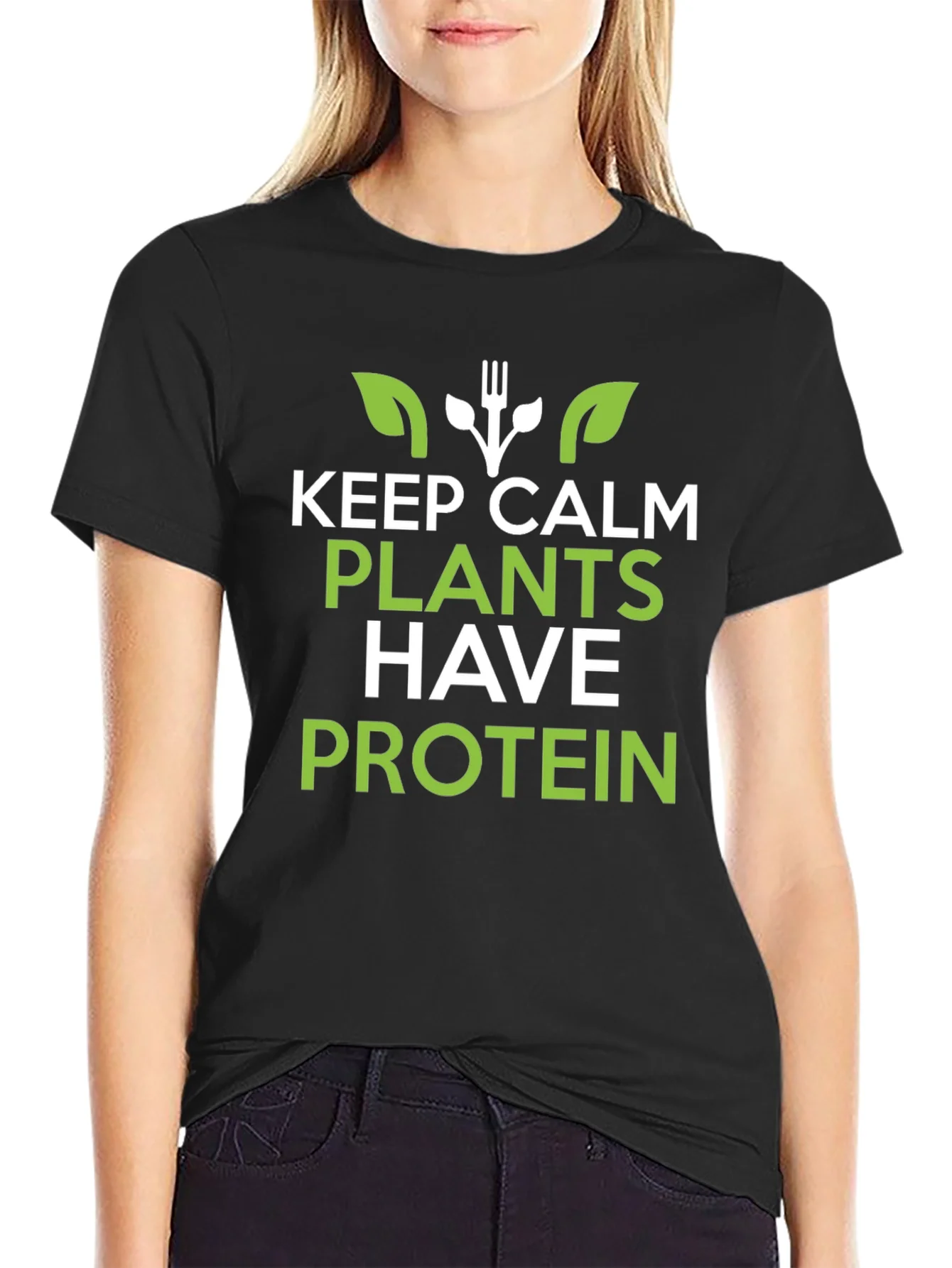 Vegan Protein T-Shirt: Keep Calm Plants Have Protein