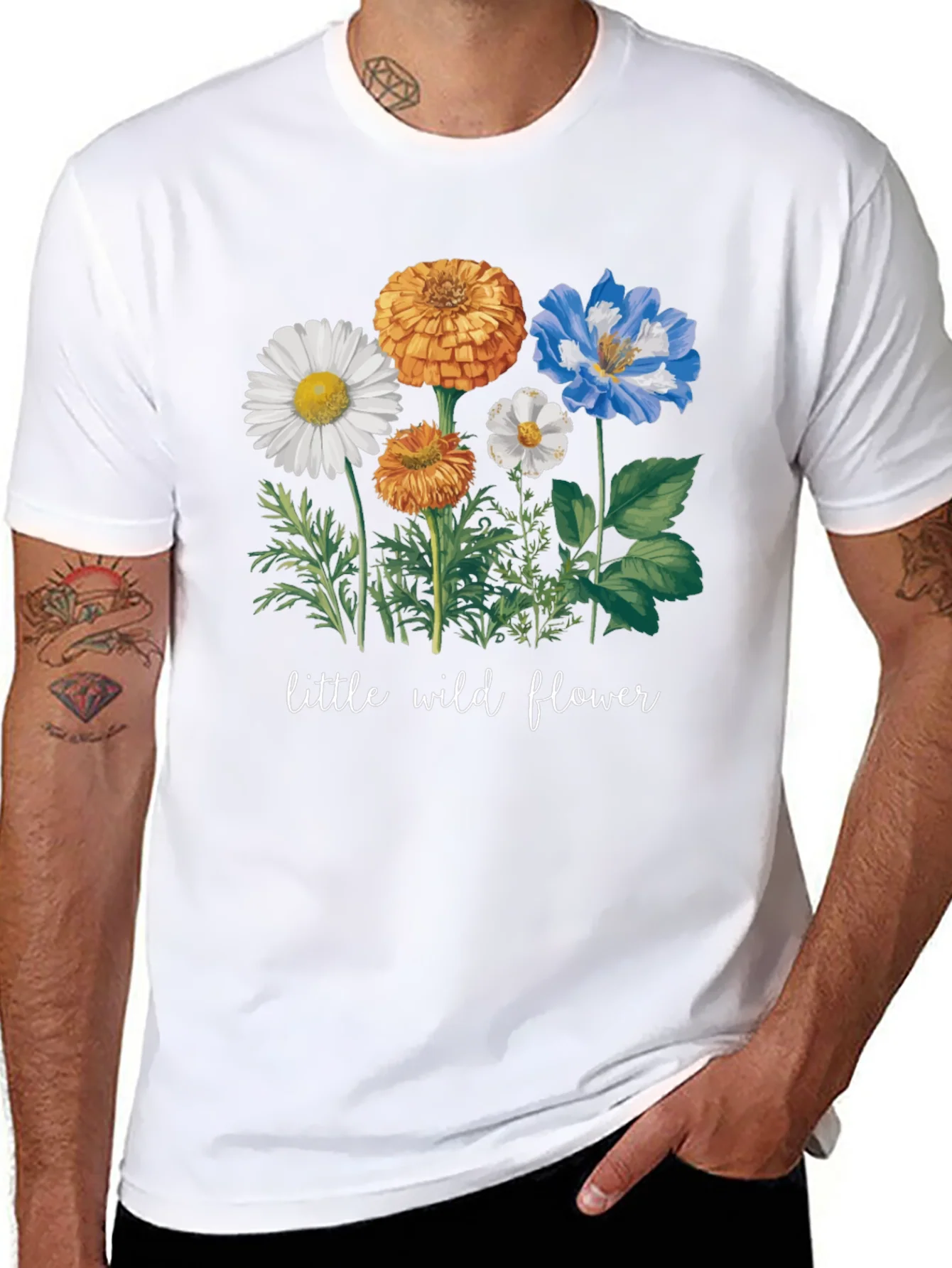 Wildflower Graphic Tee - Soft Cotton Casual Wear