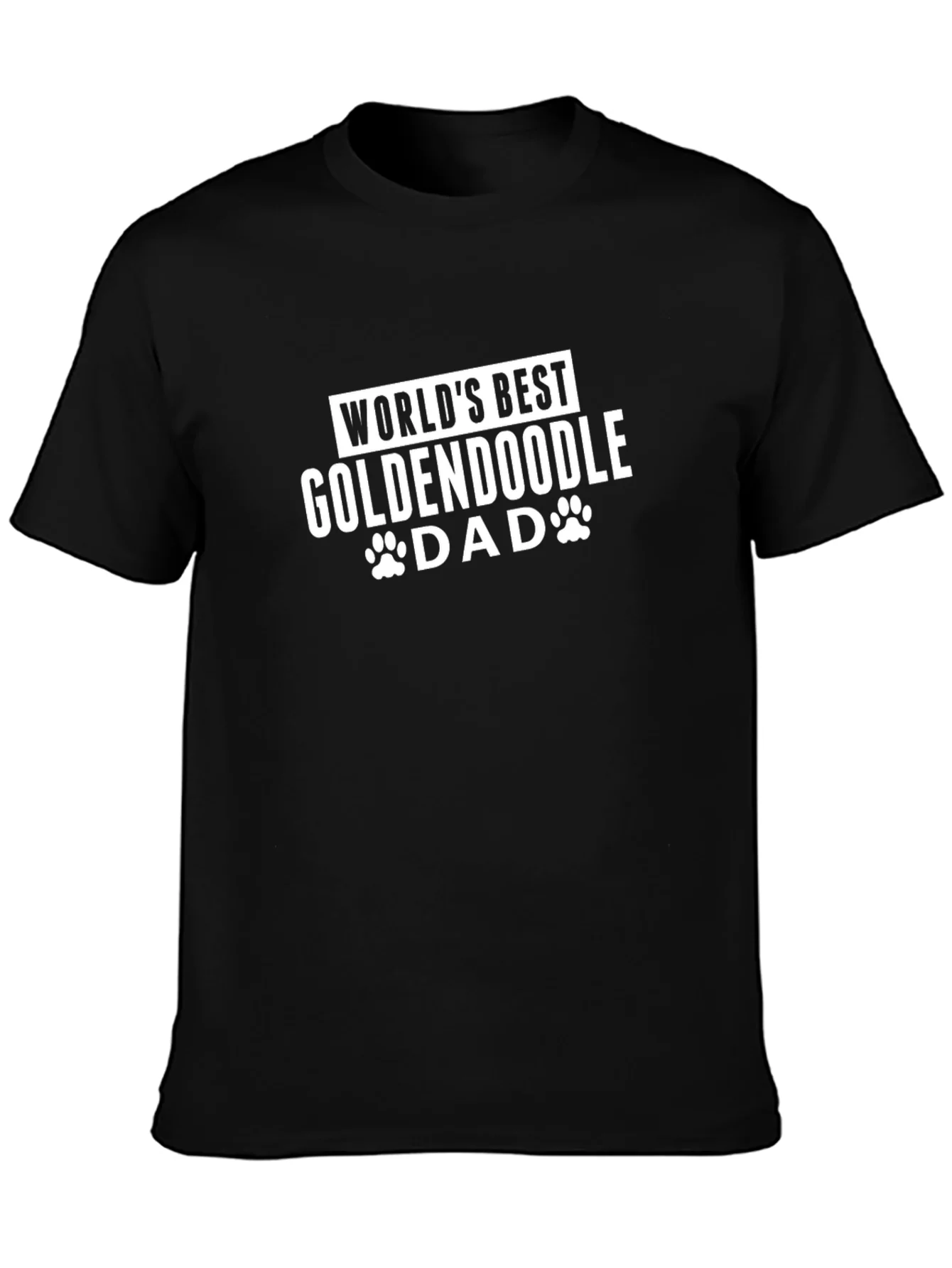 Worlds Best Goldendoodle Dad Black T-Shirt