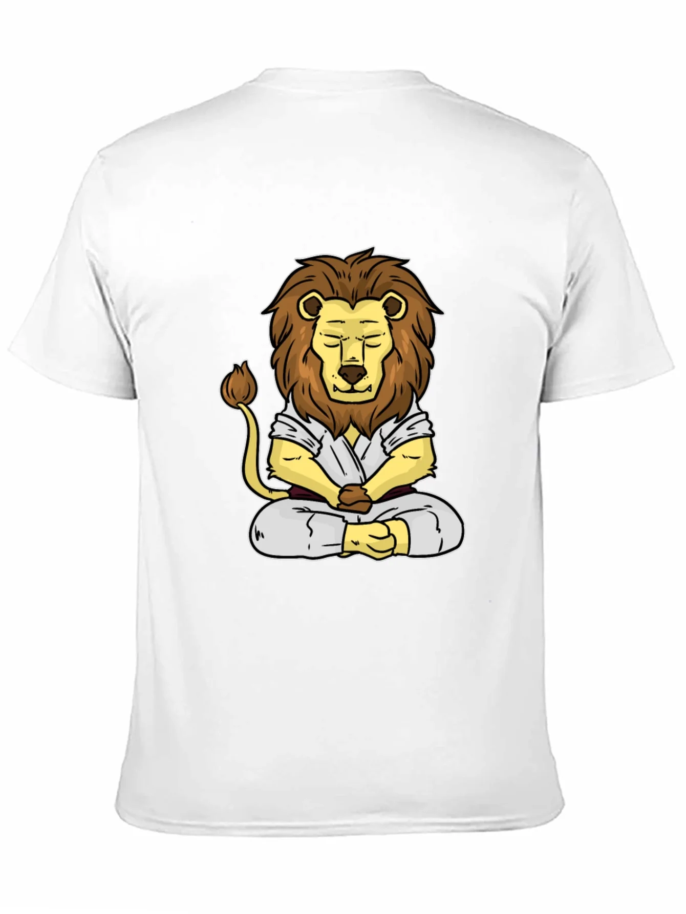Zen Lion T-Shirt - Meditating Martial Artist Tee