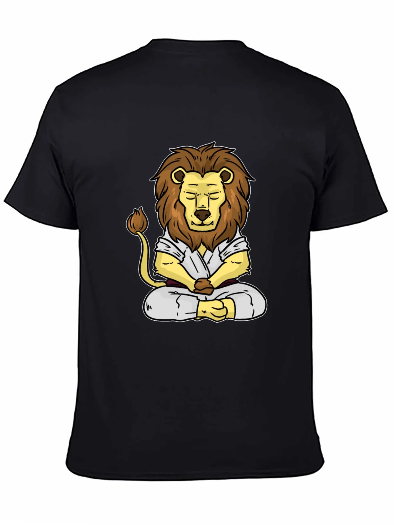 Zen Lion T-Shirt - Meditating Martial Artist Tee