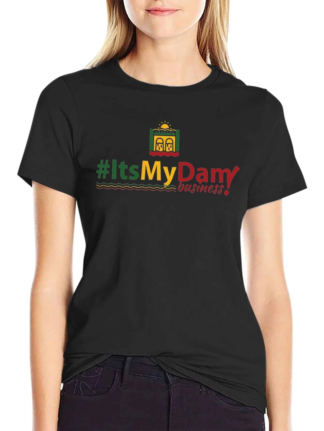 #ItsMyDam T-Shirt - Black Cotton Tee