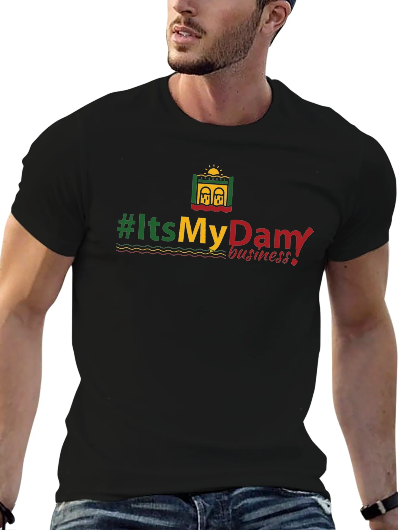 #ItsMyDam T-Shirt - Black Cotton Tee