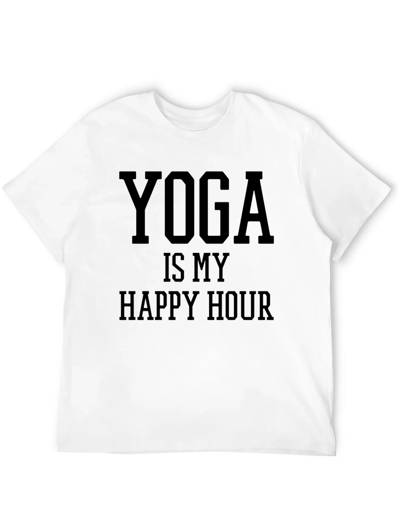 Yoga Is My Happy Hour Black T-Shirt