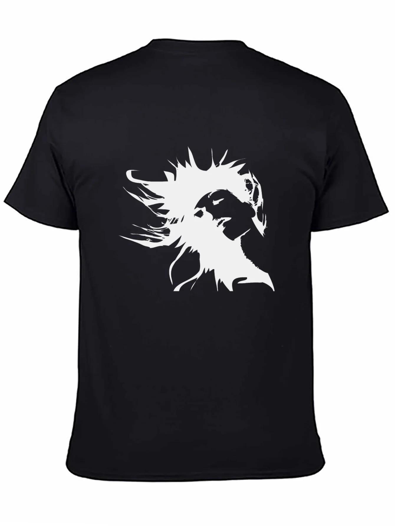 Abstract Silhouette Graphic Black T-Shirt