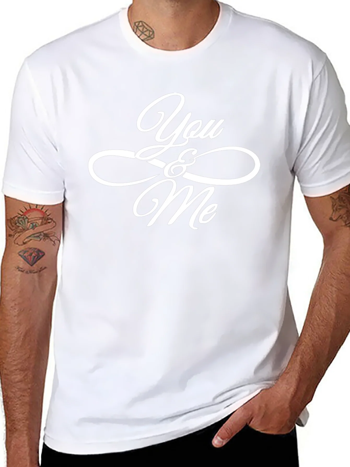 You & Me Infinity Graphic Black T-Shirt
