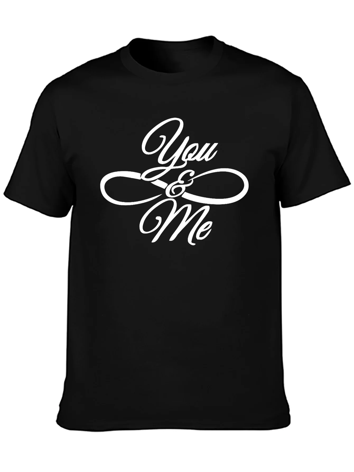 You & Me Infinity Graphic Black T-Shirt