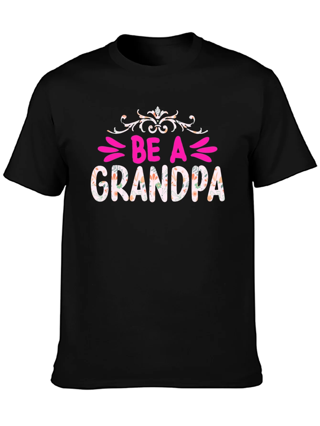 Be A Grandpa Floral Graphic Tee