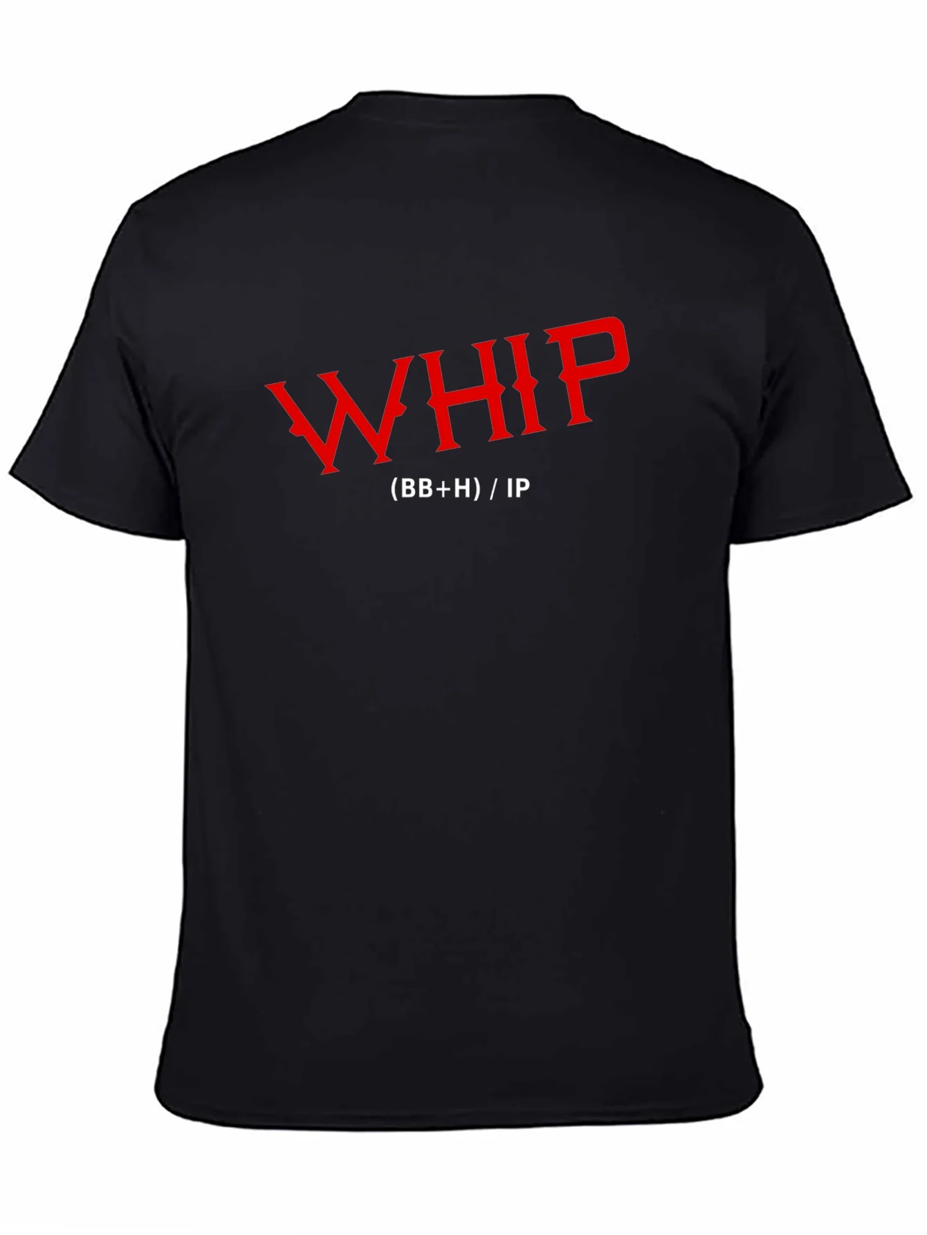 Whip Funny Graphic Print Mens Black T-Shirt
