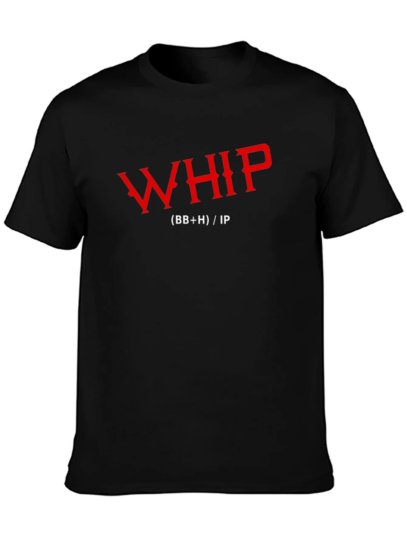 Whip Funny Graphic Print Mens Black T-Shirt