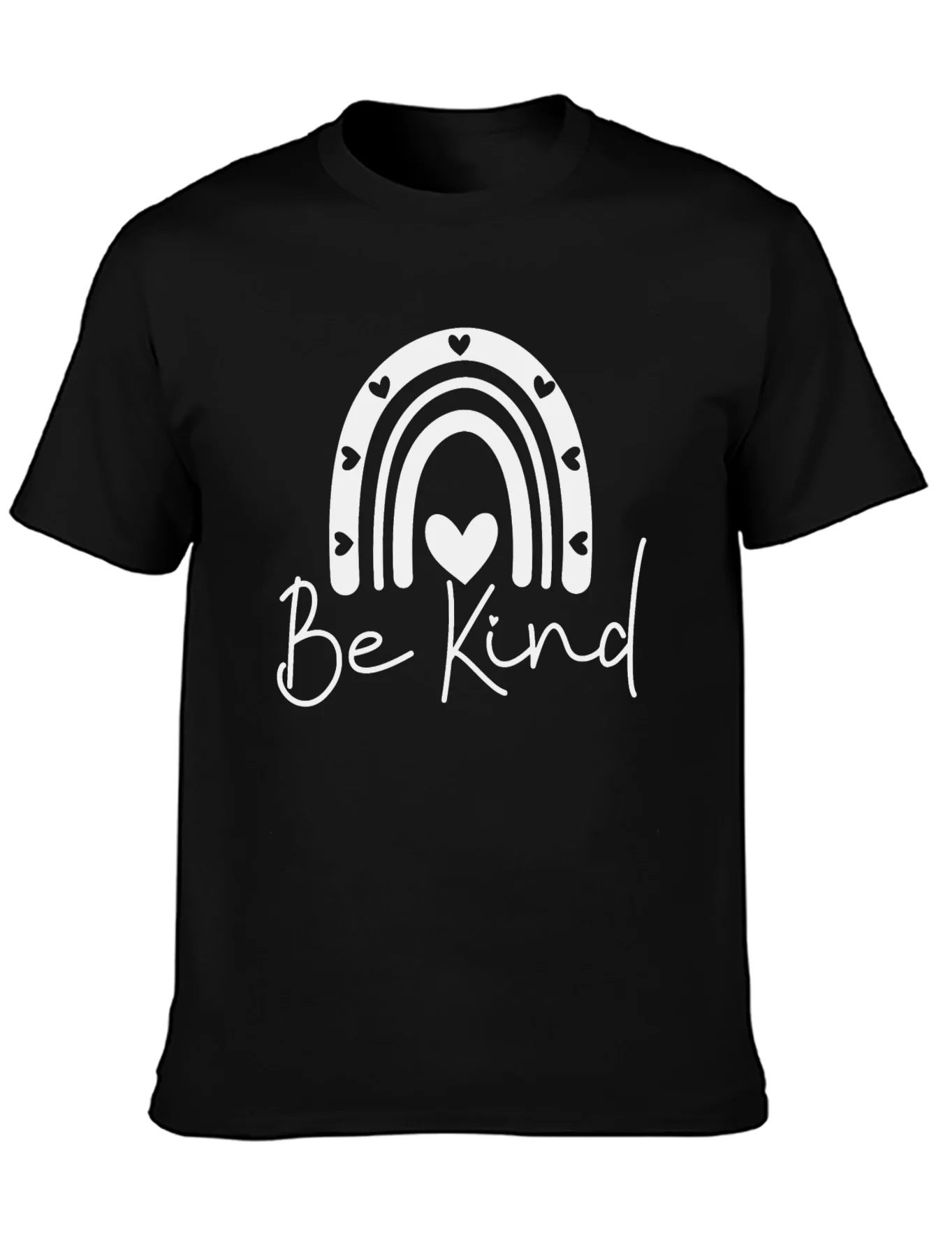 Be Kind Rainbow Heart Graphic Tee