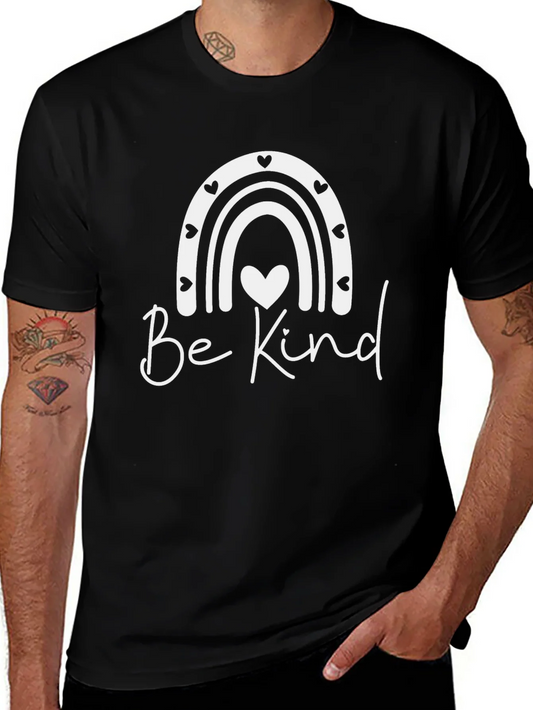 Be Kind Rainbow Heart Graphic Tee