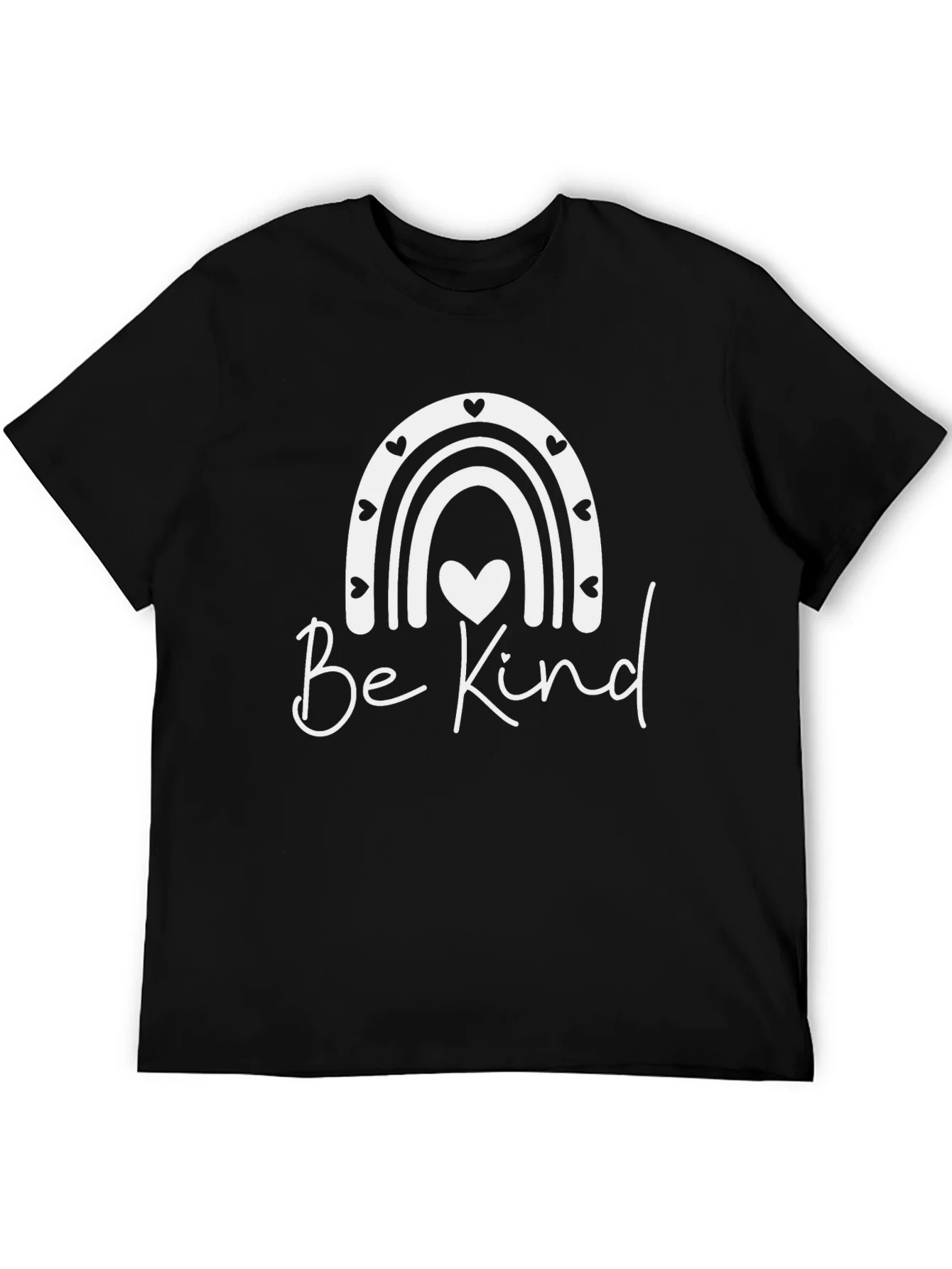 Be Kind Rainbow Heart Graphic Tee