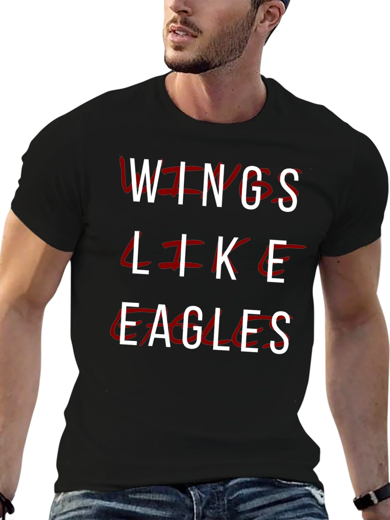 Wings Like Eagles T-Shirt - Stylish Graphic Tee