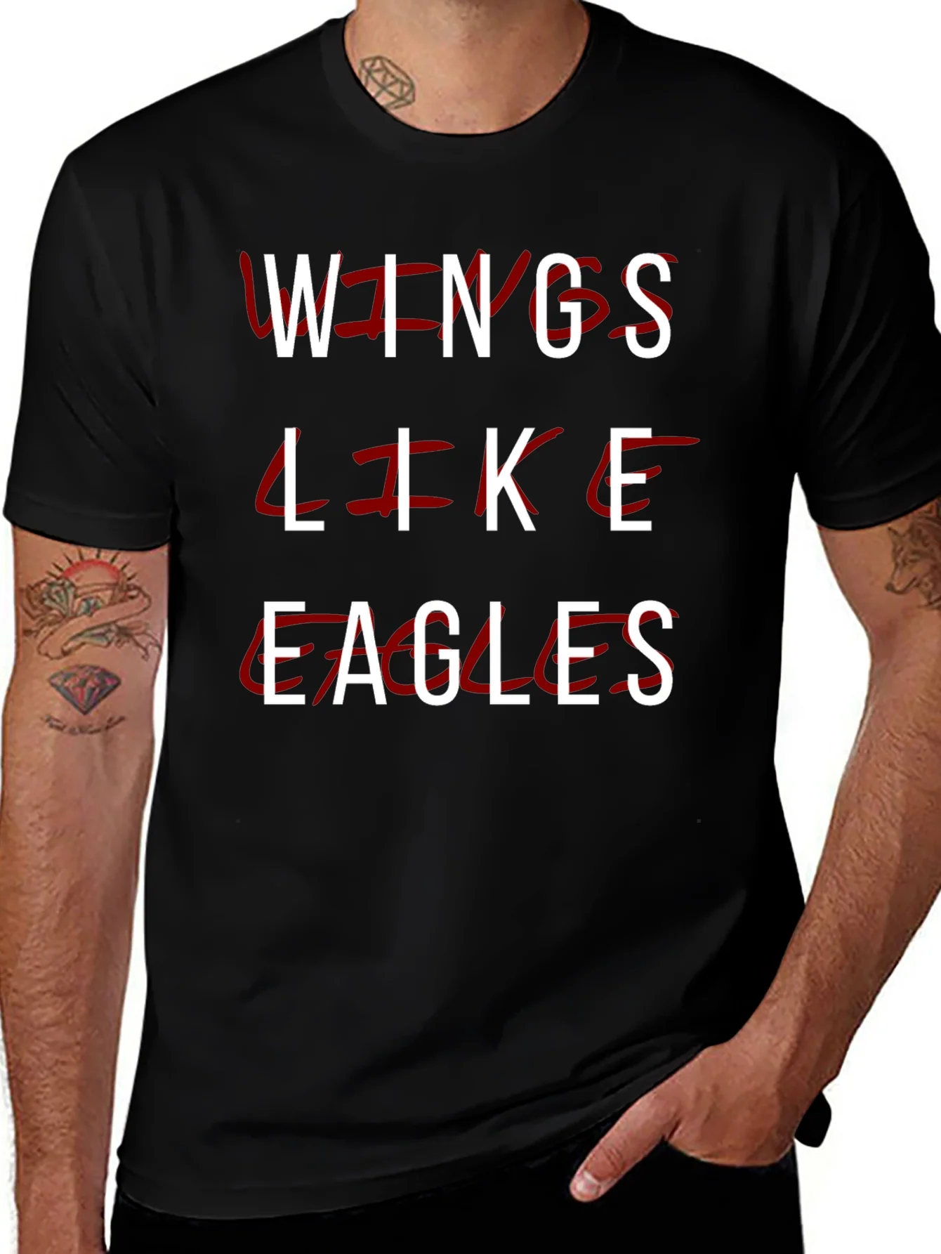 Wings Like Eagles T-Shirt - Stylish Graphic Tee