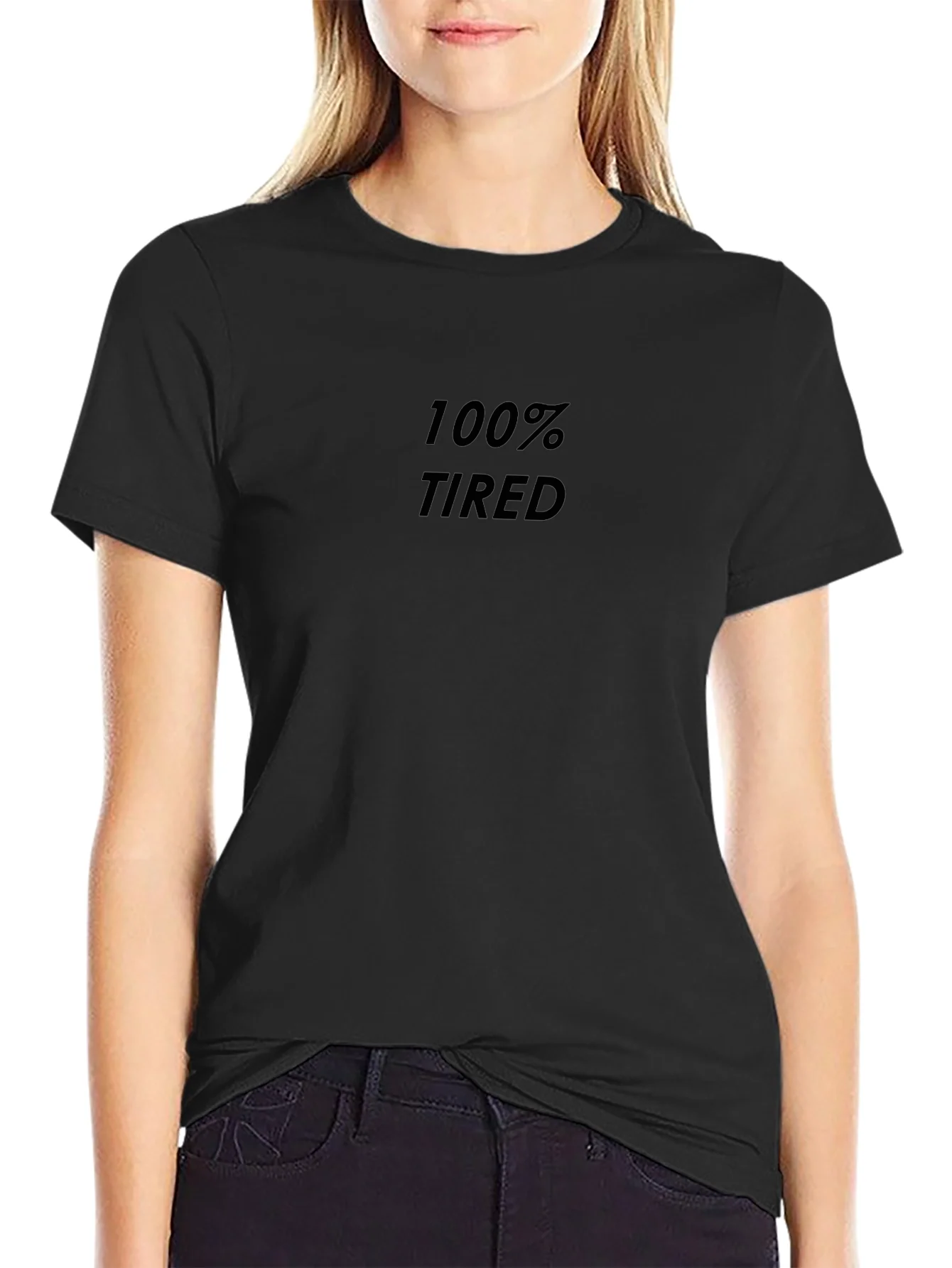 100% Tired Graphic Tee - Mens Casual Shirt