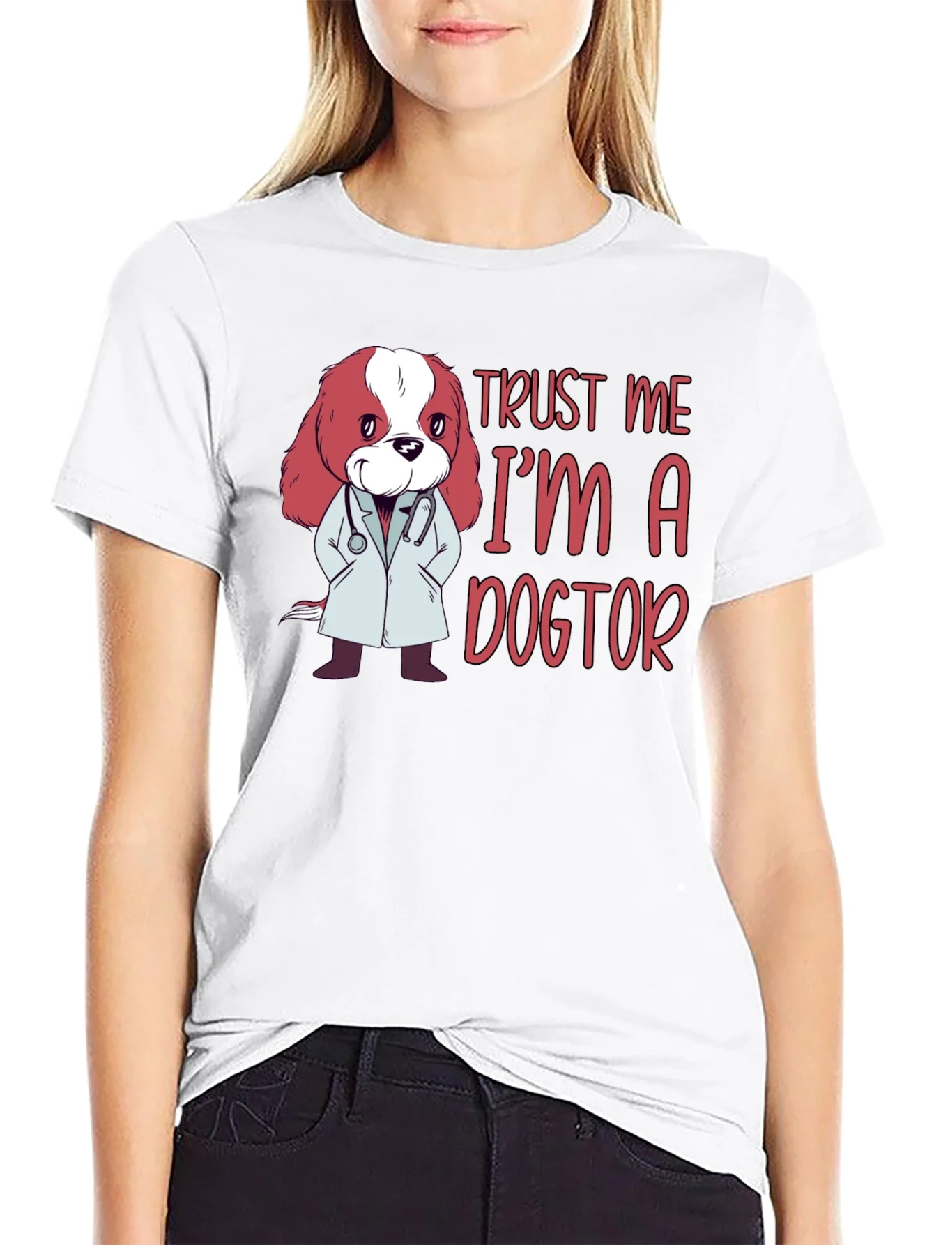 Trust Me Im a Dogtor Black T-Shirt