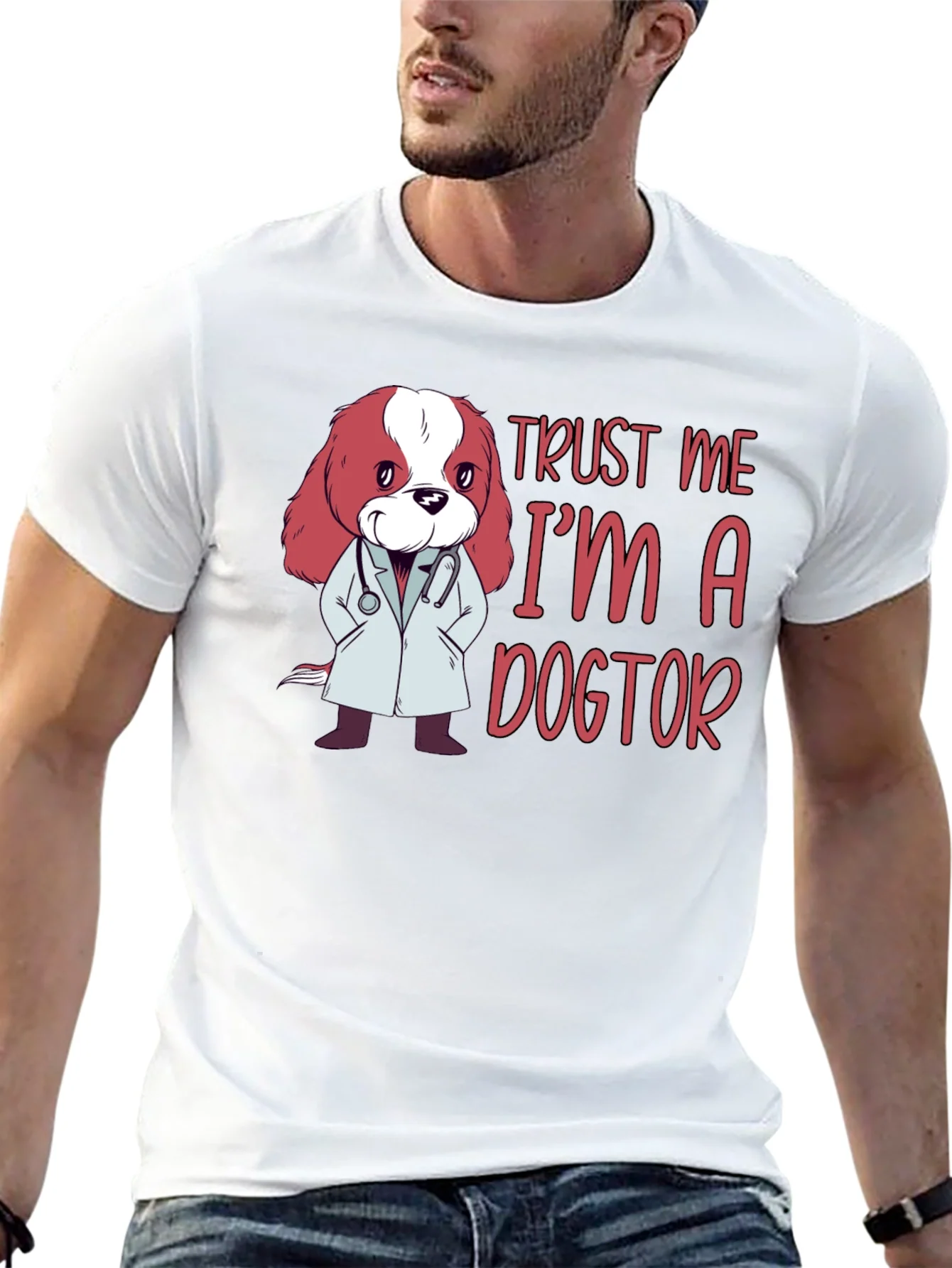 Trust Me Im a Dogtor Black T-Shirt