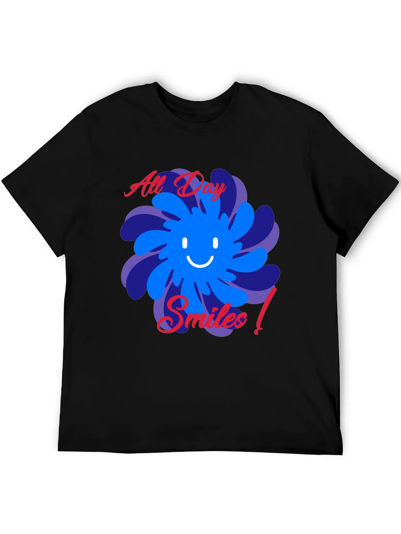 All Day Smiles Black Graphic Tee