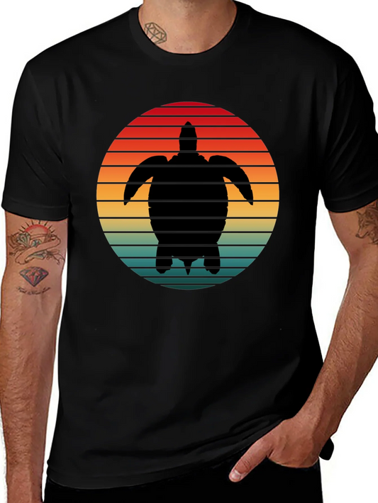 Turtle Sunset Graphic Tee - Black